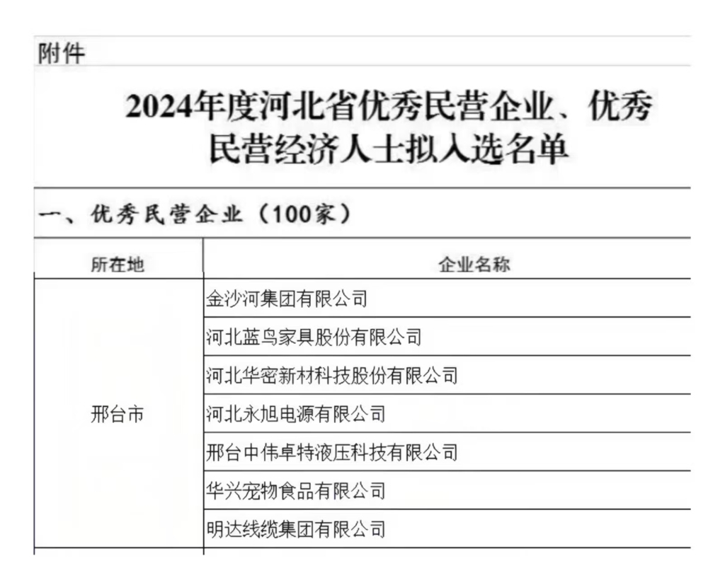 公海5500线路检测获评河北省优良民营企业
